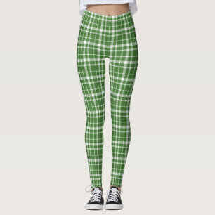 Legging Xadrez verde e branca