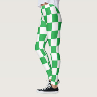 Legging Xadrez Verde e Branco