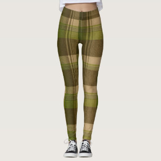 Legging Xadrez Verde E Castanho