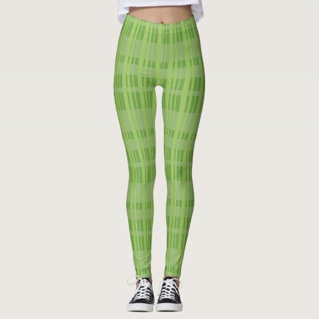 Legging Xadrez Verde Sobre Leggens Verdes (Frente)
