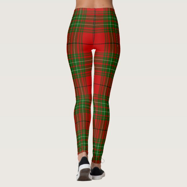 Legging Xadrez verde-vermelha Comyn tartan (Verso)