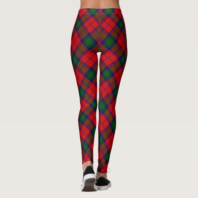 Legging Xadrez verde-vermelha Lindsay tartan (Verso)