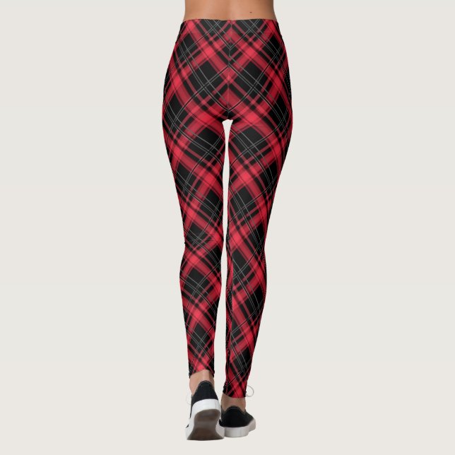 Legging Xadrez vermelha (Verso)