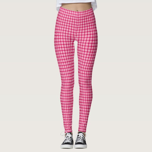 Legging Xadrez vermelha (Frente)