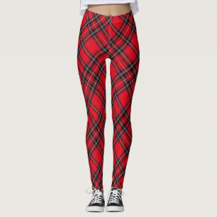 Legging Xadrez vermelha de Stewart tartan