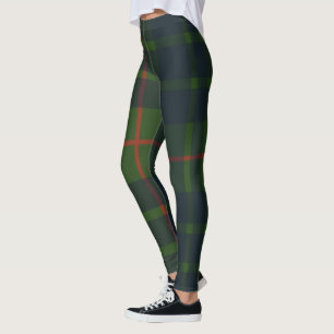 Legging Xadrez Vermelha Verde Tartan escocesa Xadrez