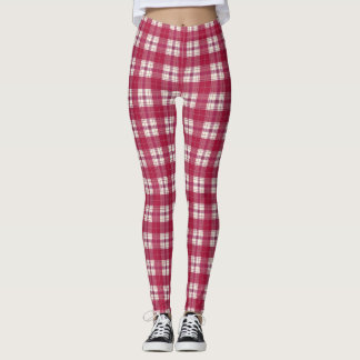 Legging xadrez vermelho