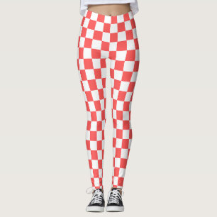 Legging Xadrez vermelho coral clássico