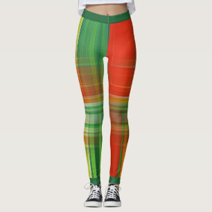 Legging Xadrez Vermelho e Verde