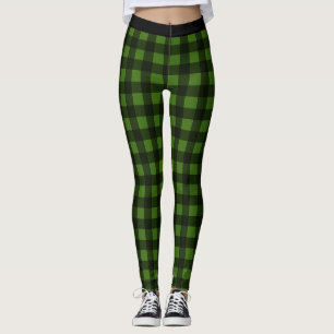 Legging Xadrezes de búfalos preto e verde