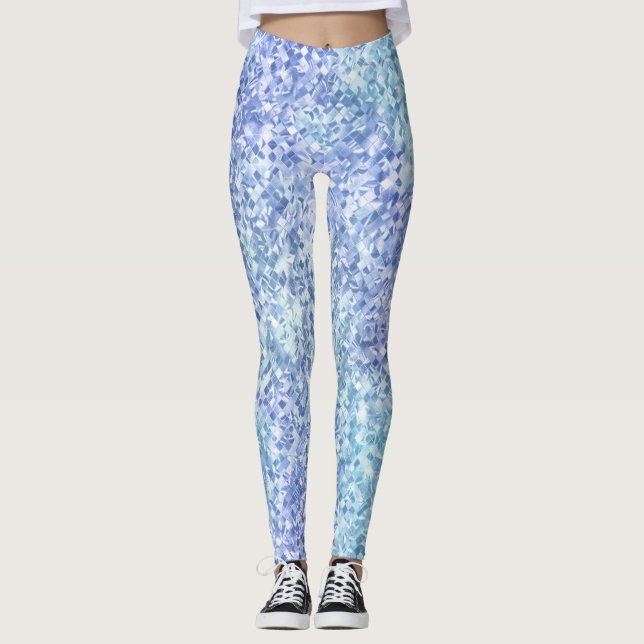 Legging Ximersão de Azul Teal e Prisma Roxo (Frente)