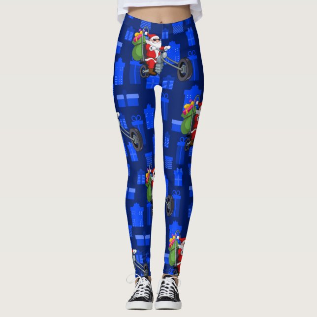 Legging xmas biker santa claus (Frente)