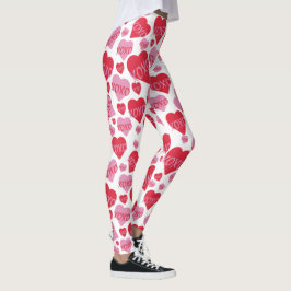 Legging XOXO Love Red Heart Namorados