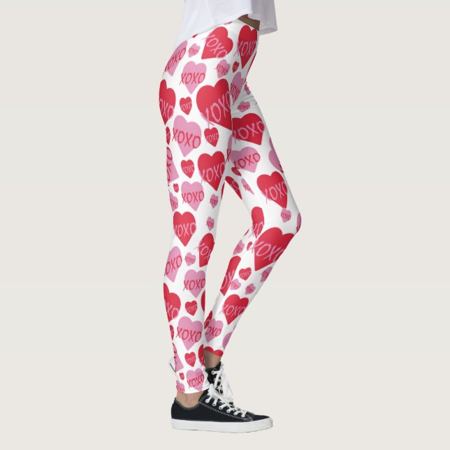 Legging XOXO Love Red Heart Namorados (Direita)