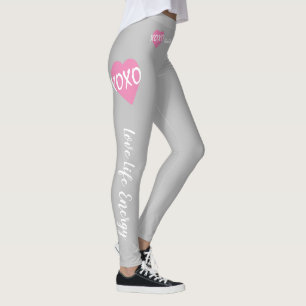 Legging XOXO XOXO Abraço XOXO Abraços XOXO Cor-de-Rosa Cin