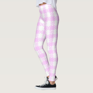 Legging Xs Gingham, Pastel Cor-de-Rosa e Branco