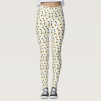 Legging yellow and black hearts