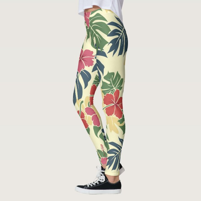 Legging Yellow Floral Tropical  (Esquerda)
