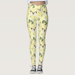 Legging Yellow Green Butterflies