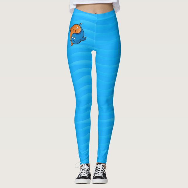 Legging Yin Yang Fish Cartoon (Frente)
