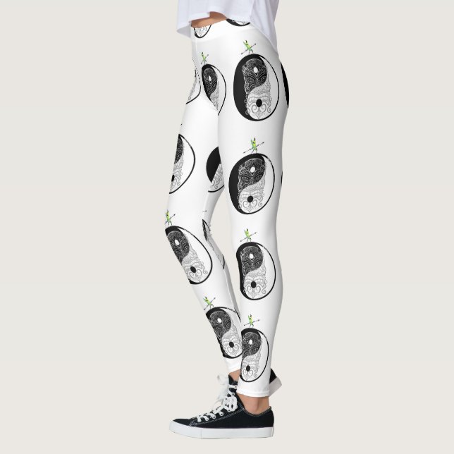 Legging Yin Yang Tiki Warrior Mask (Esquerda)
