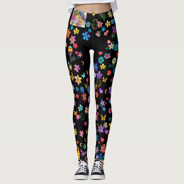 Legging Yoga Floral Whimsical (Frente)