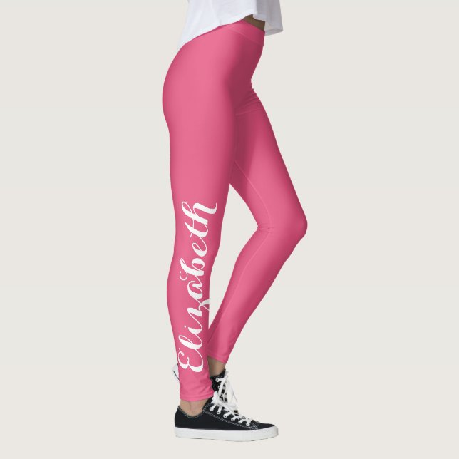 Legging Yoga - Nome Personalizado do Esportes de Trabalho  (Direita)