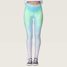 Legging Yoga opal rosa e azul gemstone funciona moderno
