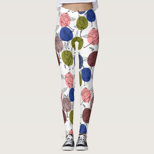 Legging Yoga poses pattern | Yoga seamless pattern 34 (Frente)