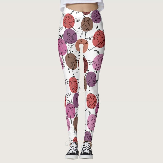 Legging Yoga poses pattern | Yoga seamless pattern 40 (Frente)