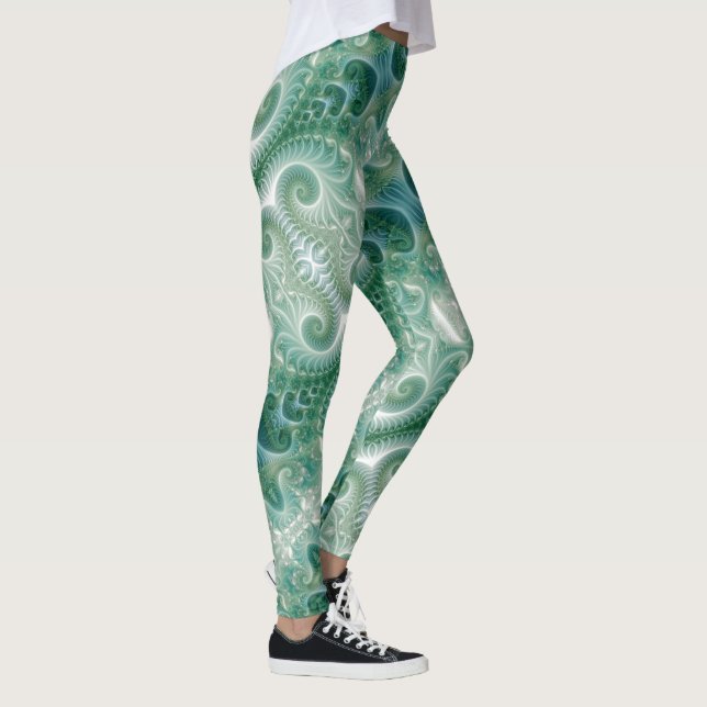 Legging Yoga Primavera verde moderna calça garotas (Direita)