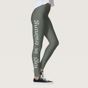 Legging Yogi yoga vaqueta malhação calça exército Khaki ve
