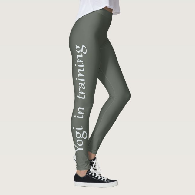 Legging Yogi yoga vaqueta malhação calça exército Khaki ve (Direita)