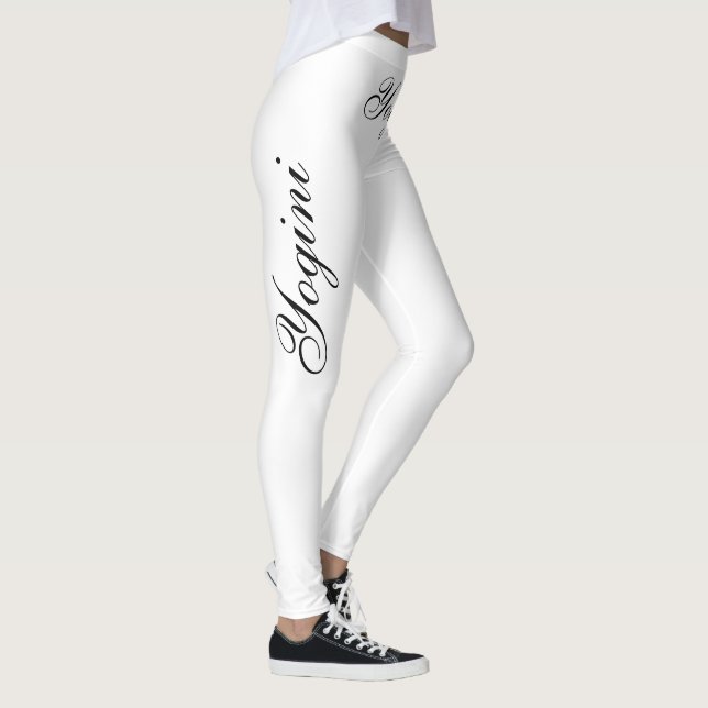 Legging yogini preto no branco (Direita)