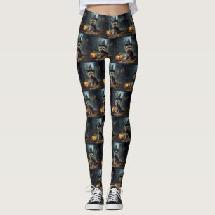 Legging Yorkshire Terrier Pumpkins Halloween Scary