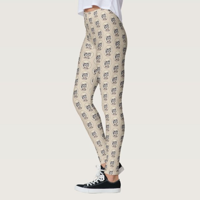 Legging Yorkshire Terrier Puppy Pintura Original (Esquerda)