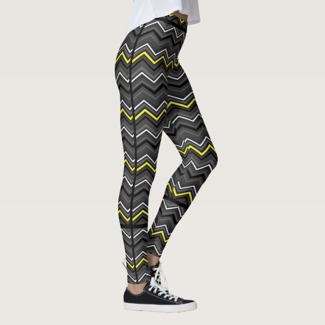 Legging Zag Amarelo com Striping Preto...Endometriose (Direita)