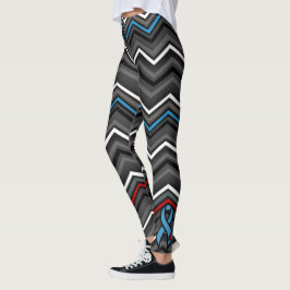 Legging Zag Azul/Vermelho... Diabetes