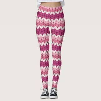 Legging Zag rosa rosa com mancha