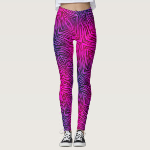 Legging Zebra do rosa quente