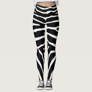 Legging Zebra em Preto e Branco