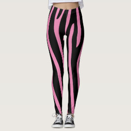Legging Zebra Halloween Strips Black & Pink