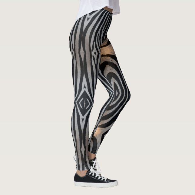 Legging Zebra Print Women's de Qualidade Superior (Direita)