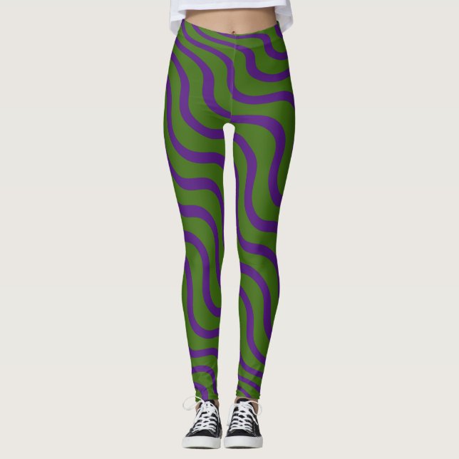 LEGGING ZEBRA, VERDE FLORESTAL, ESTREITA ALMAS DE COSTAS (Frente)