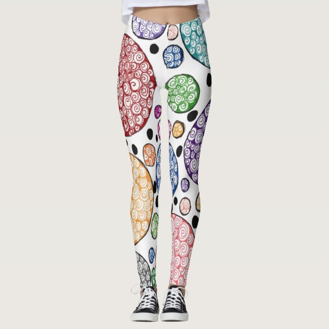 Legging Zentangle circles pattern (Frente)