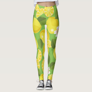 Legging Zesty Lemon: Citrus Pattern Delight