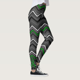Legging Zig Verde com Friso...C Diferença