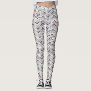 Legging Zigzag, geométrico, cinzas, lilás, rosa, preto, fa
