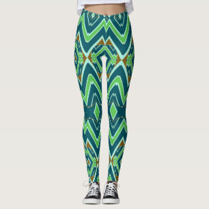 Legging Zigzag multicolorido clássico "Ratti_Creative_Arts