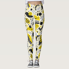 Legging Zigzags Stripes Dots Padrão Invisível